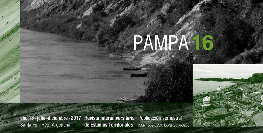 Portada del decimosexto número de Pampa: Revista Interuniversitaria de Estudios Territoriales