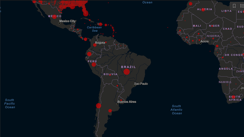 mapa de latinoamerica