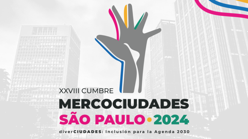 Logo cumbre mercociudades (mano abierta levantada)